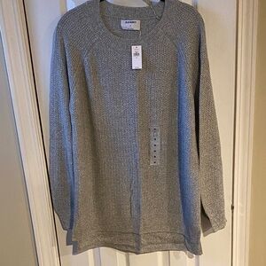 Old Navy Women's Heather Gray Crew Neck Sweater